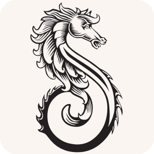 Seadrift horse logo non alcoholic Gin